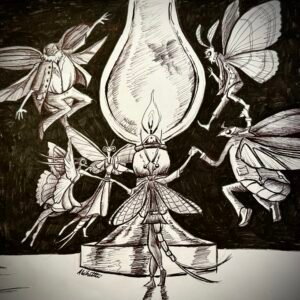 Bug Dance | Original Ink Drawing