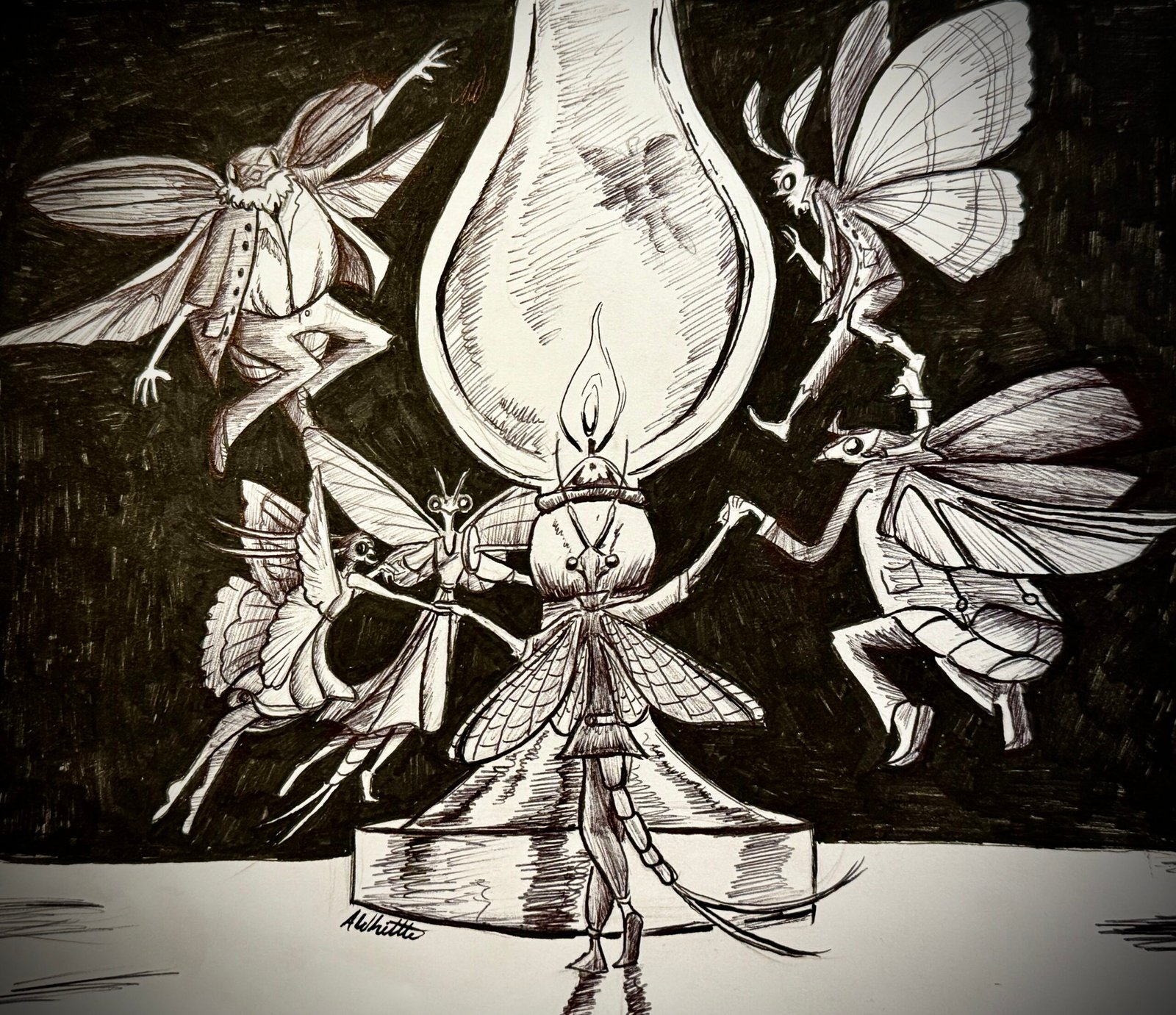 Bug Dance | Original Ink Drawing