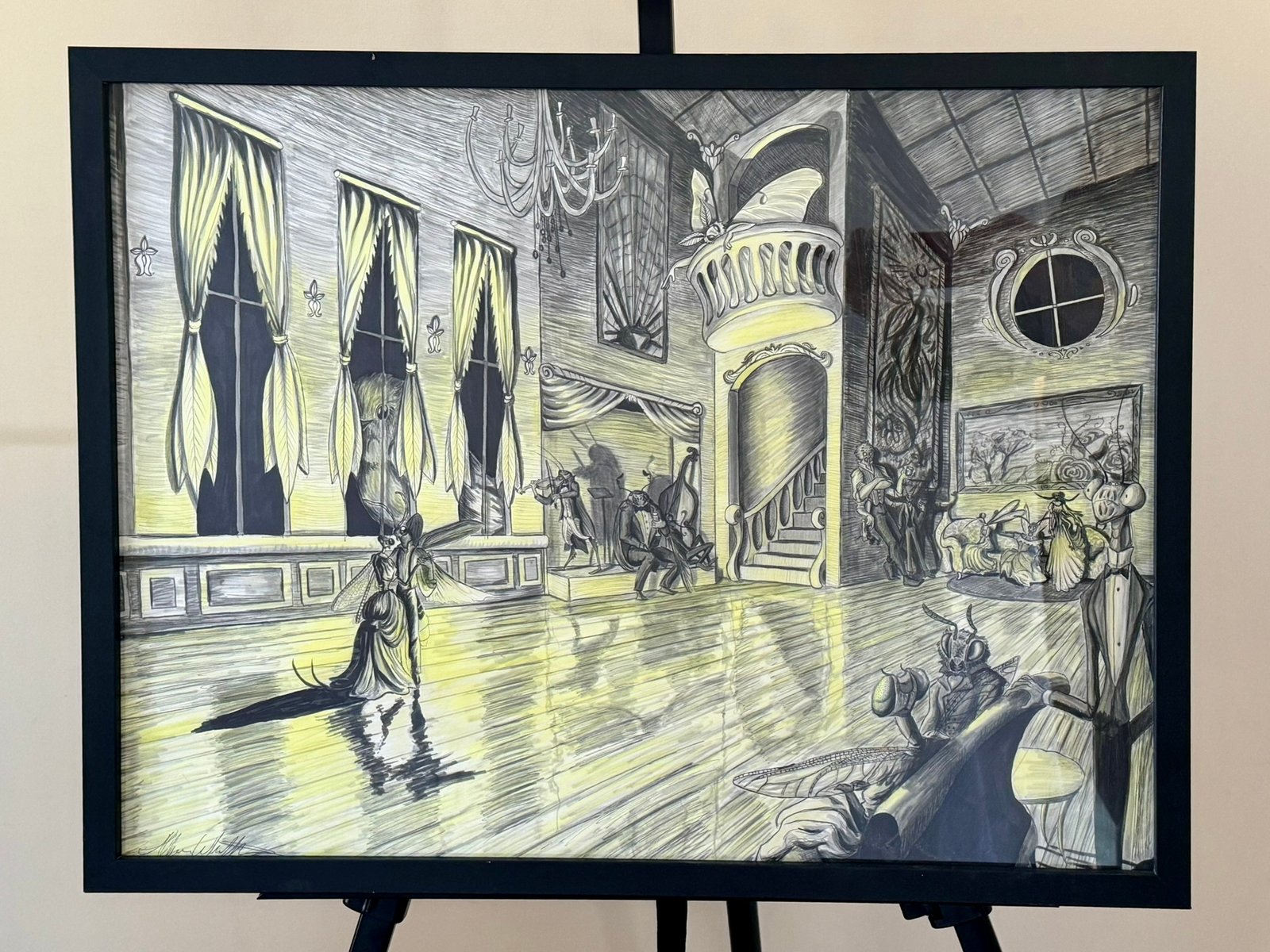 The Ball | Original Ink Drawing - Image 2