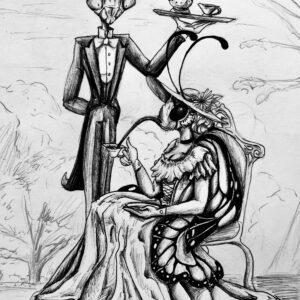 The Teatime | Original Ink Drawing